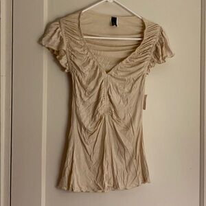 2 for $15 NWT 2 cute cream ruffled top